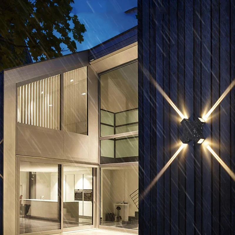 Applique murale — LED étroite à quatre faisceaux pour éclairage extérieur jardin