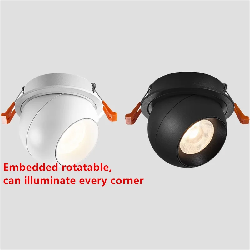 Spot led rotatif intégré anti-éblouissement pour éclairage domestique Léontine Vallée en Aluminium - Lignes Dessinées & Décor Raffiné