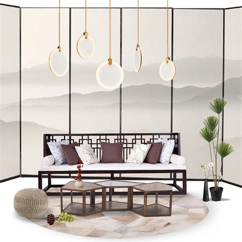 Lustre — Moderne en marbre créatif LED imitation luxe