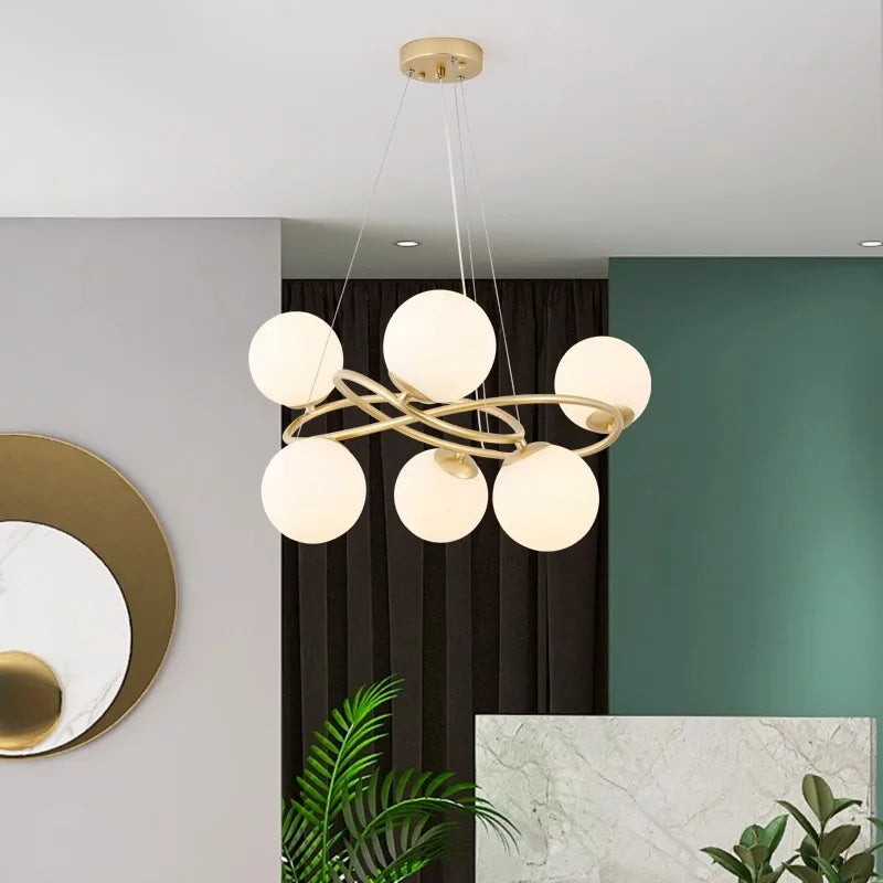 Lampe à poser — LED suspendues au design moderne
