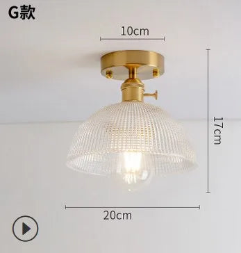 Plafonnier — Moderne japonais en verre sculpté rétro élégant