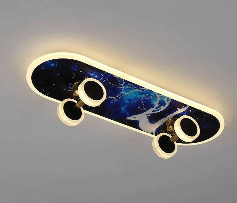 Plafonnier créatif nordique skateboard pour chambre d'enfant moderne Lisandre Essor - Esprit Épuré & Harmonie Intérieure