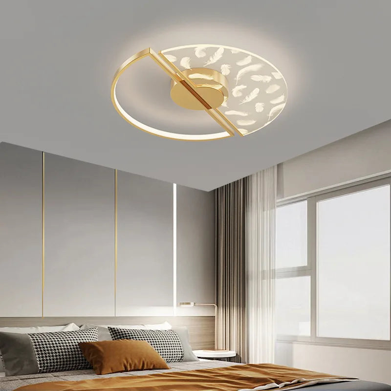 Plafonnier led moderne pour décoration intérieure et éclairage élégant Samia Volute - Une Note Actuelle dans le Décor