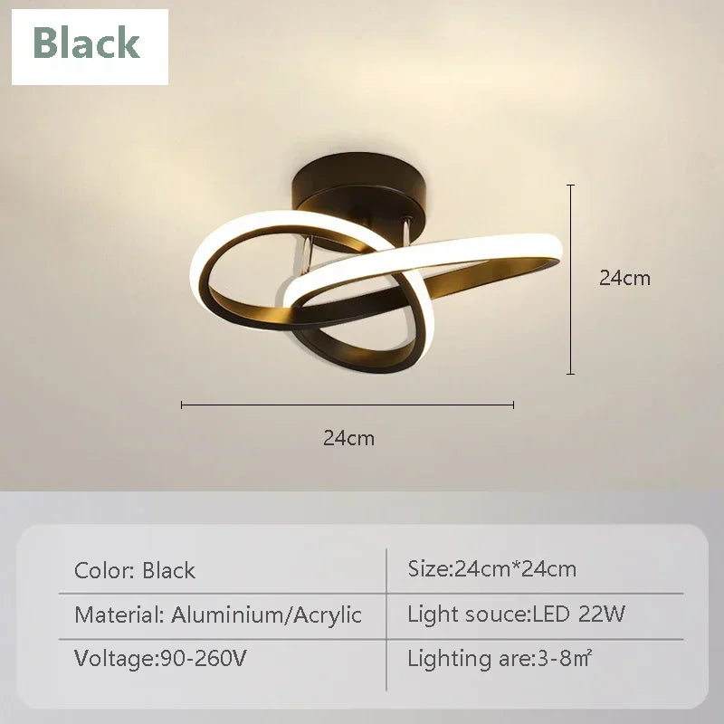 Plafonnier — LED moderne ligne lampes allée escalier couloir balcon vestiaire entrée hôtel couloir décor à la maison LED éclairage Lustre