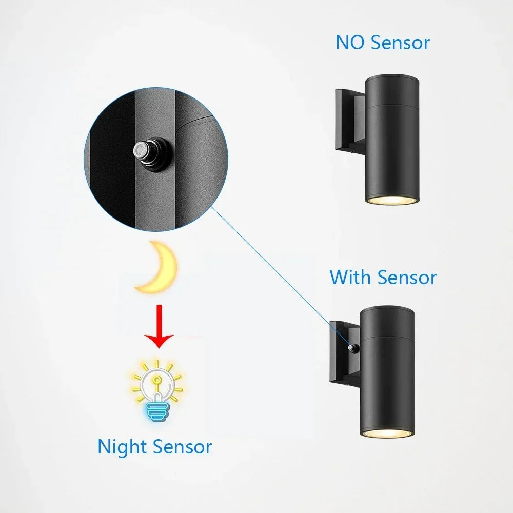 Applique murale — LED imperméable avec capteur pour intérieur et extérieur