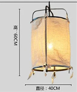 Suspension vintage zen art en lin pour décoration intérieure – Cléance Courbe