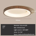 Plafonnier — LED imitation bois éclairage rond rectangle carré