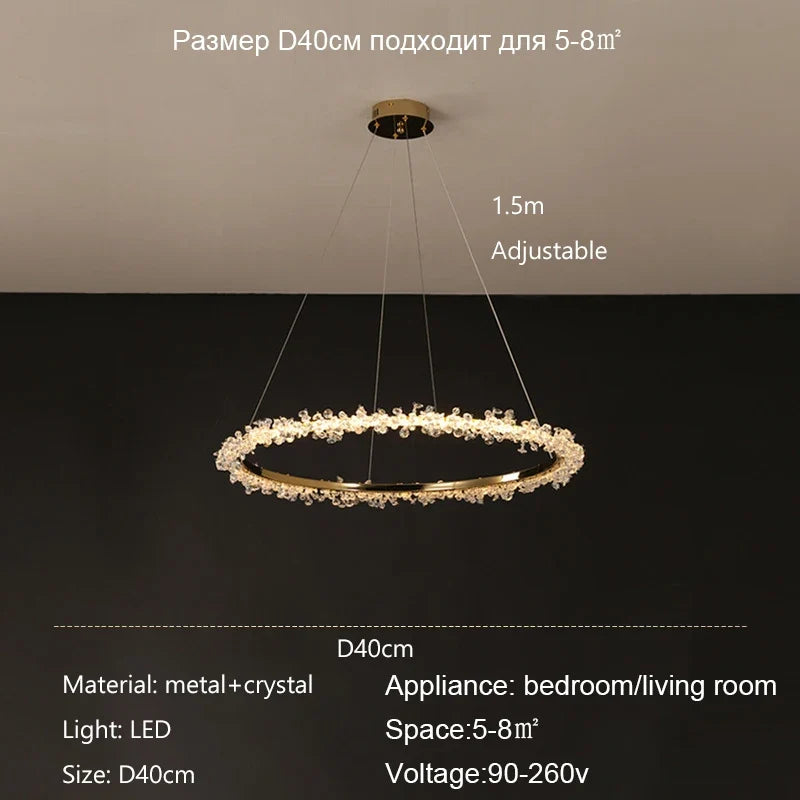 Suspension — Moderne en cristal de luxe suspension décorative