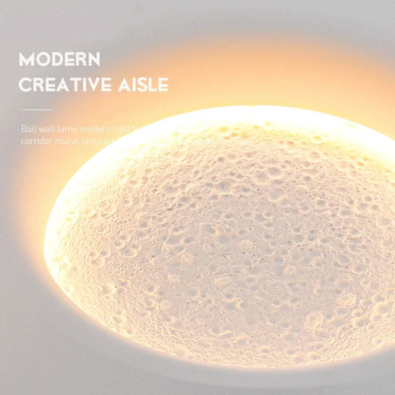 Lampe en plâtre créative lune pour décoration murale Zélian Concerto - Une Note Singulière dans le Décor