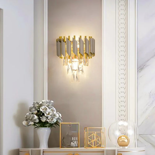 Applique murale led en cristal et acier inoxydable pour intérieur moderne Rémi Sonate - Une Note Actuelle dans le Décor