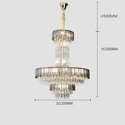 Lustre — En cristal de luxe pour hôtel et villa