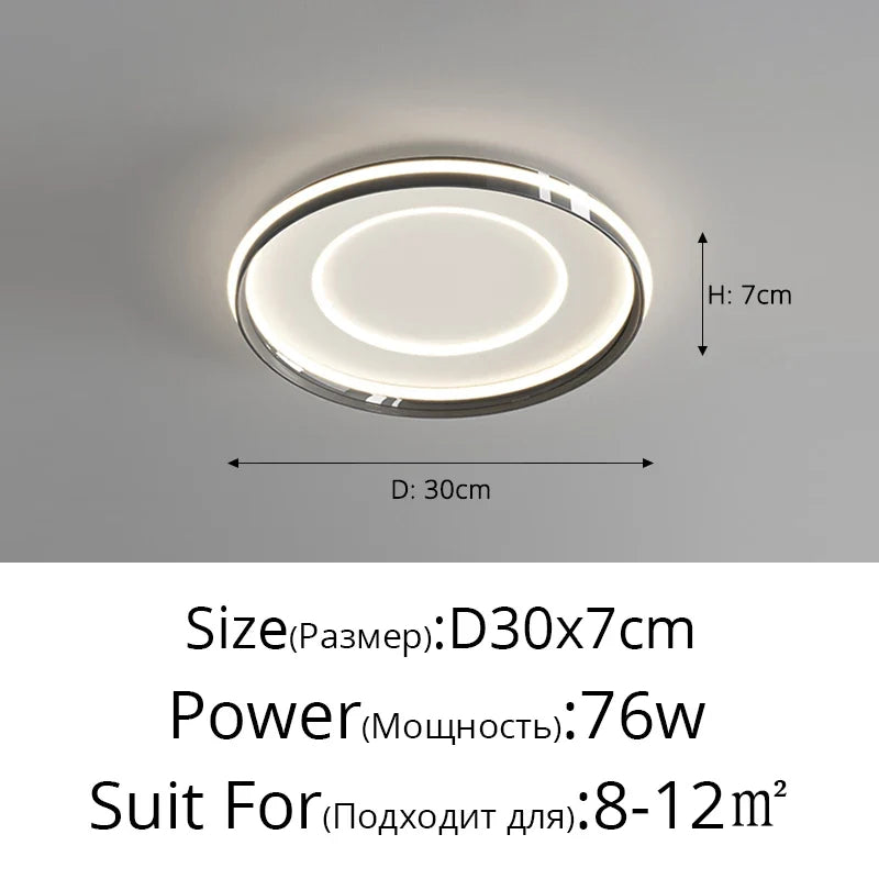 Plafonnier moderne à leds nordique créatif luminaires intérieur Thaïs Élan - Lignes Épurées & Atmosphère Sereine
