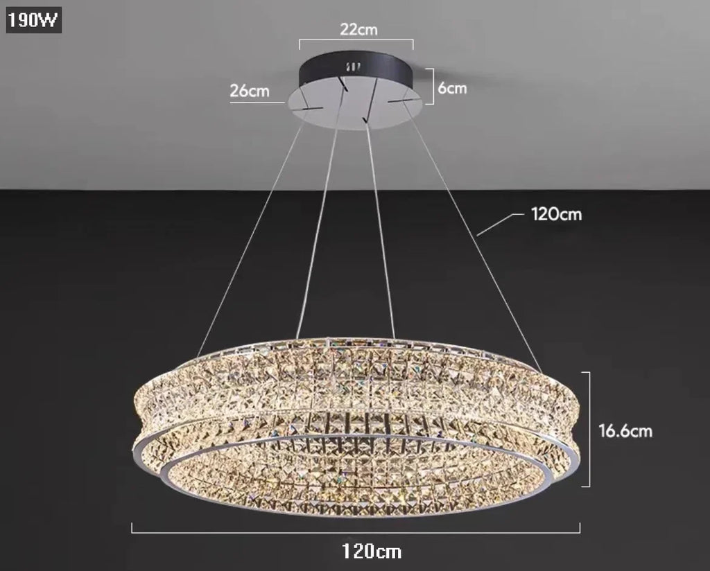 Lustre — De luxe en cristal pour restaurant bar et hôtel intérieur