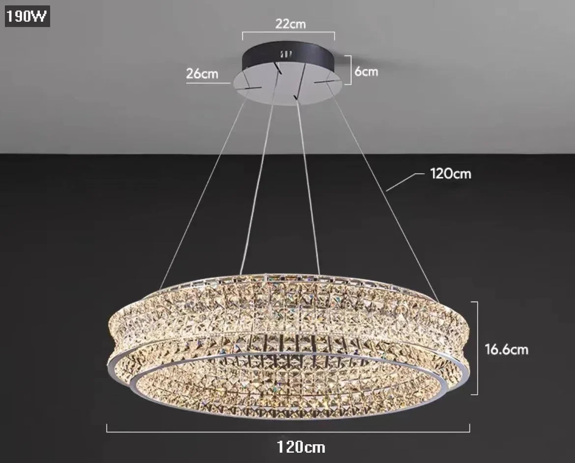 Lustre — De luxe en cristal pour restaurant bar et hôtel intérieur