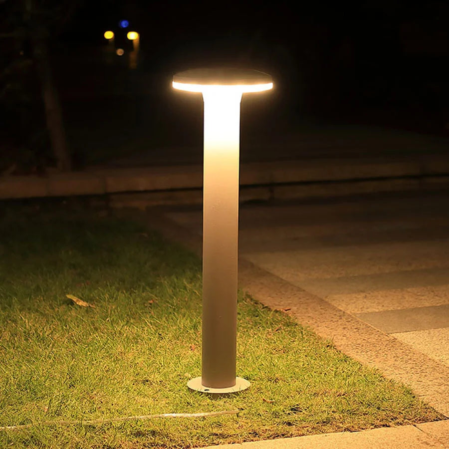 Borne lumineuse extérieure carrée en aluminium, forme champignon, IP54 – Carrélie