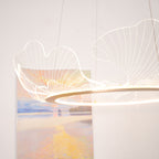 Lustra Suspension en Acrylique Givré Anneau Floral - Neutralighting