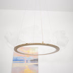 Lustra Suspension en Acrylique Givré Anneau Floral - Neutralighting