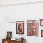 Lustra Suspension en Acrylique Givré Anneau Floral - Neutralighting