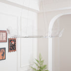Lustra Suspension en Acrylique Givré Anneau Floral - Neutralighting