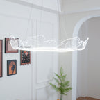 Lustra Suspension en Acrylique Givré Anneau Floral - Neutralighting