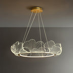 Lustra Suspension en Acrylique Givré Anneau Floral - Neutralighting