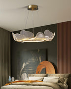 Lustra Suspension en Acrylique Givré Anneau Floral - Neutralighting