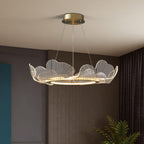 Lustra Suspension en Acrylique Givré Anneau Floral - Neutralighting