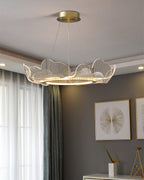 Lustra Suspension en Acrylique Givré Anneau Floral - Neutralighting