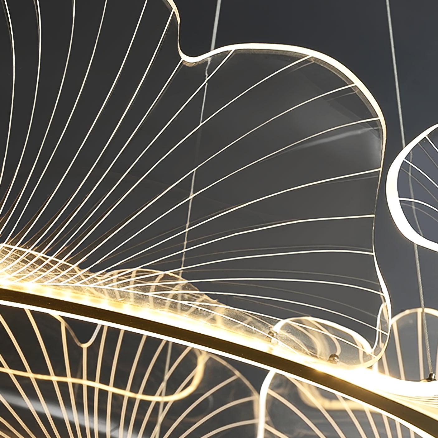 Lustra Suspension en Acrylique Givré Anneau Floral - Neutralighting