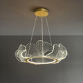 Lustra Suspension en Acrylique Givré Anneau Floral - Neutralighting