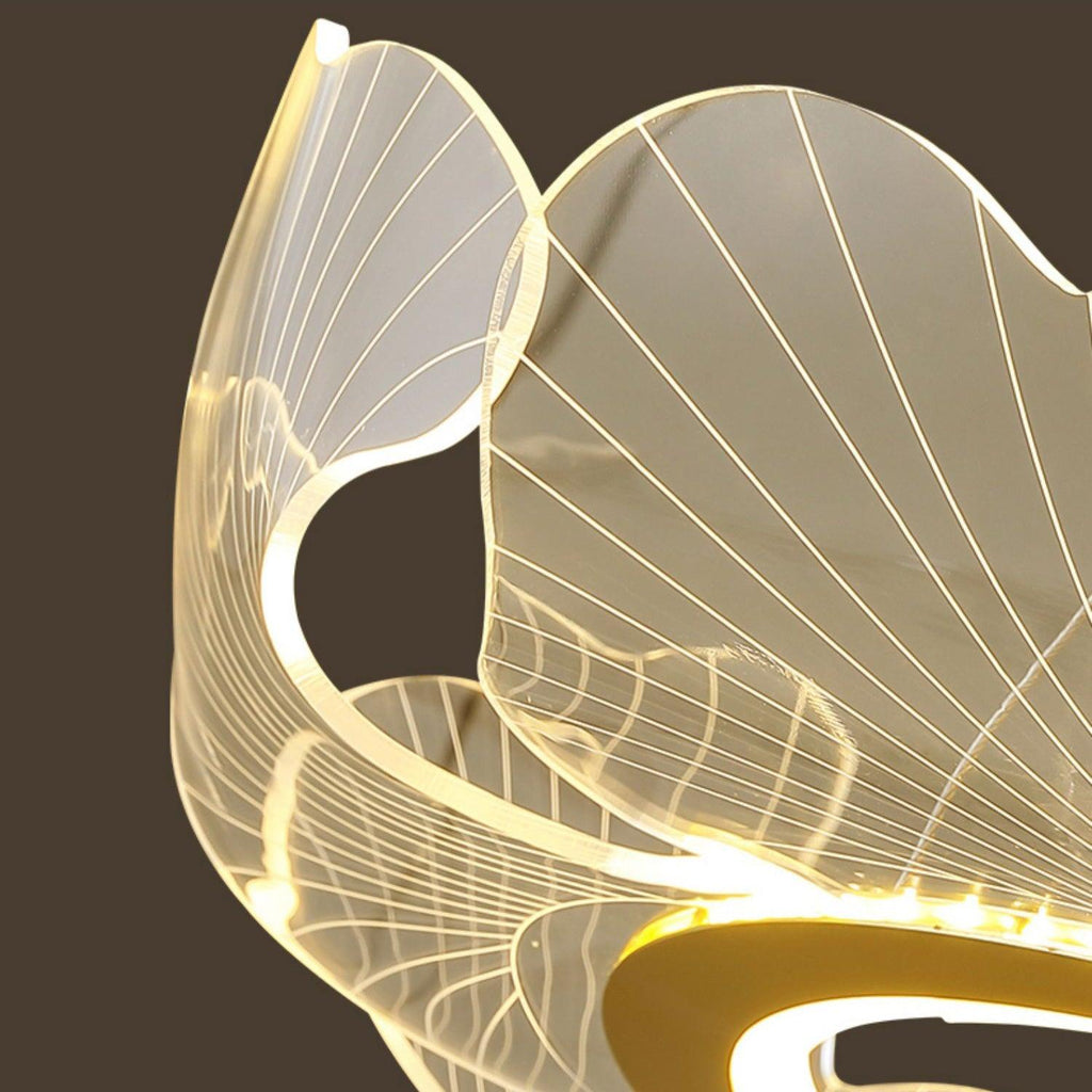 Lustra Suspension en Acrylique Givré Anneau Floral - Neutralighting