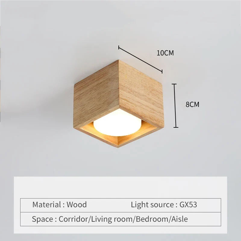 Plafonnier — Minimaliste bois brut intérieur chambre bureau couloir vestiaire
