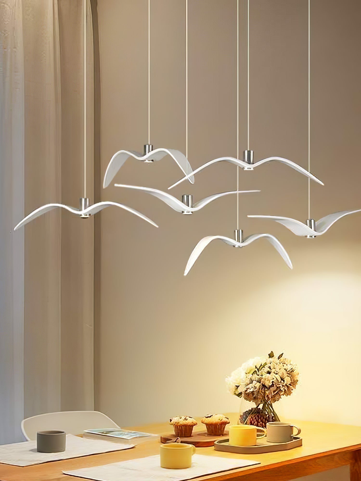 Lustra Suspension Lampe Ailes d'Oiseau pour Salon - Neutralighting