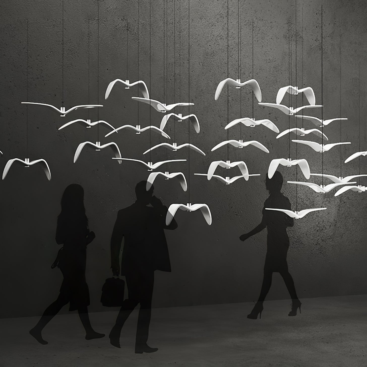 Lustra Suspension Lampe Ailes d'Oiseau pour Salon - Neutralighting