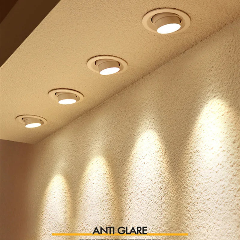 Plafonnier style zoom angle réglable encastré led downlight cob Isaure Sérénade en Aluminium - Caractère & Élégance dans le Décor