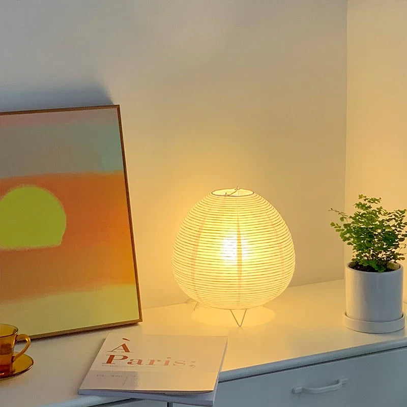 Lampe Japonaise Papier Gaël Lointain - Légèreté Visuelle & Esprit Serein