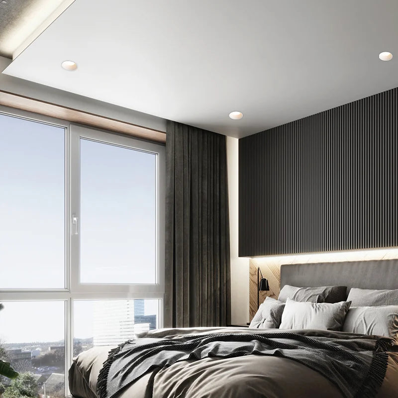 Spots led cob encastrés haut de gamme dimmables pour intérieur résidentiel Suzanne Versant en Aluminium - Lignes Dessinées & Décor Raffiné