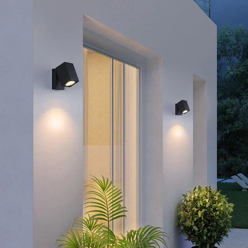 Applique murale — LED pliante extérieure IP65 étanche jardin porche lumière GU10 COB cour extérieure applique murale luminaire 5W