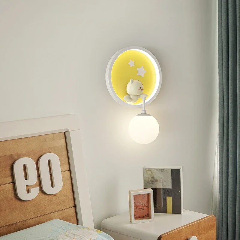 lampe de chevet créative dessin animé ours nuage pour enfants