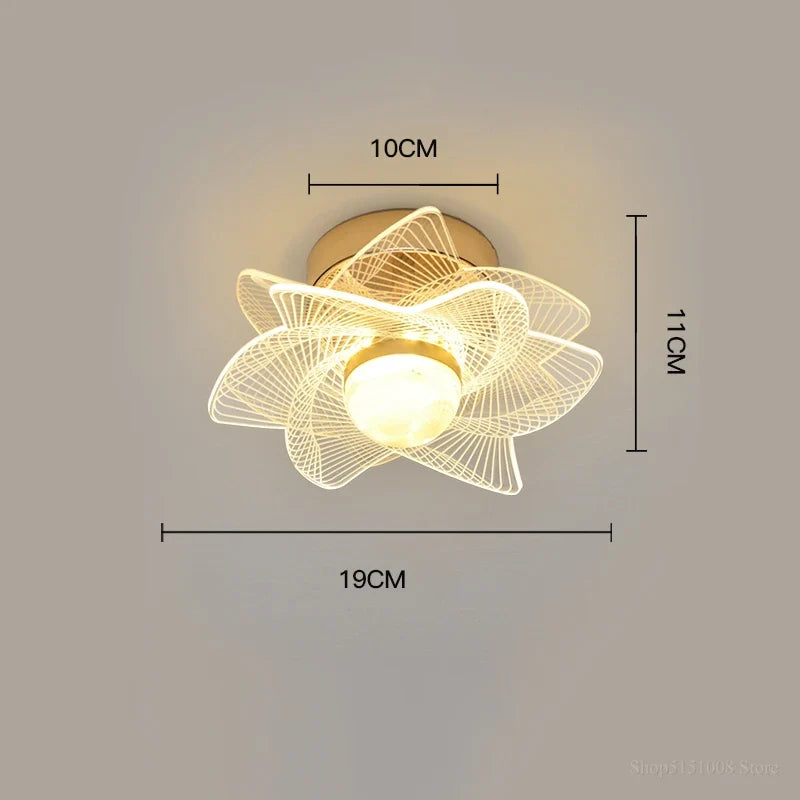 Plafonnier led moderne nordique pour intérieur et balcon Juliette Résonance - Lignes Épurées & Atmosphère Sereine