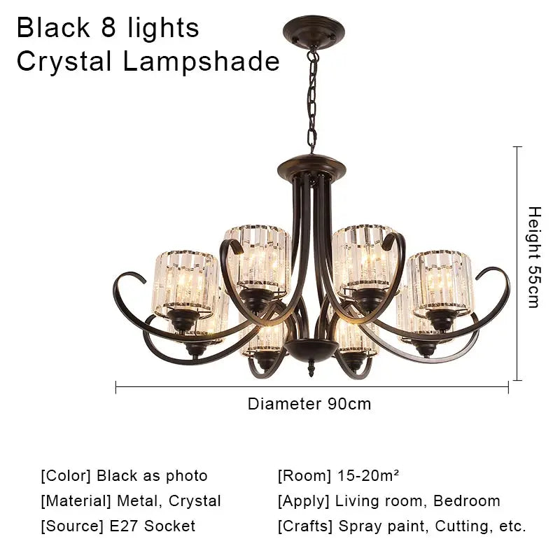 Suspension — Cristal rétro suspension modernes pour décoration intérieure