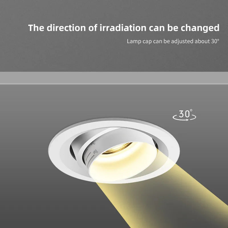 Spot led encastrable avec angle de faisceau réglable pour éclairage décoratif Azélie Partition en Aluminium - Caractère & Élégance dans le Décor