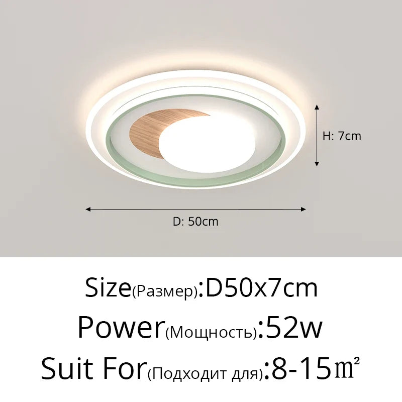 Lustre — Nordique en bois pour éclairage intérieur lampara techo