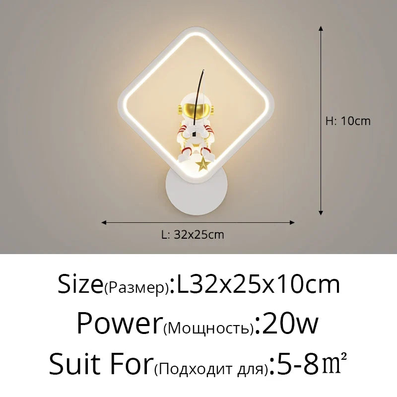 lampe de chevet lune astronaute décor minimaliste moderne