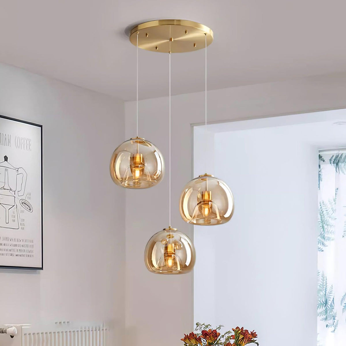 Avola Lampe Pendante Verre Minimaliste - Neutralighting