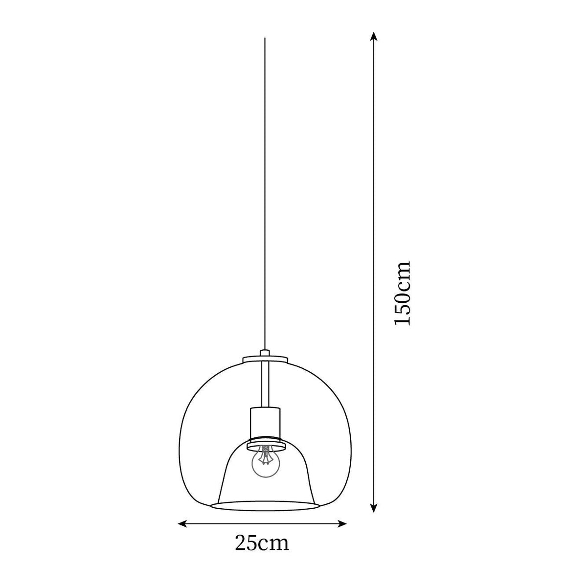 Avola Lampe Pendante Verre Minimaliste - Neutralighting