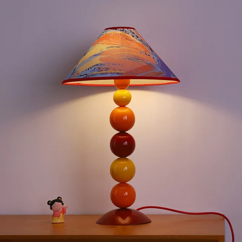 lampe de bureau vintage design nordique avec pierres colorées