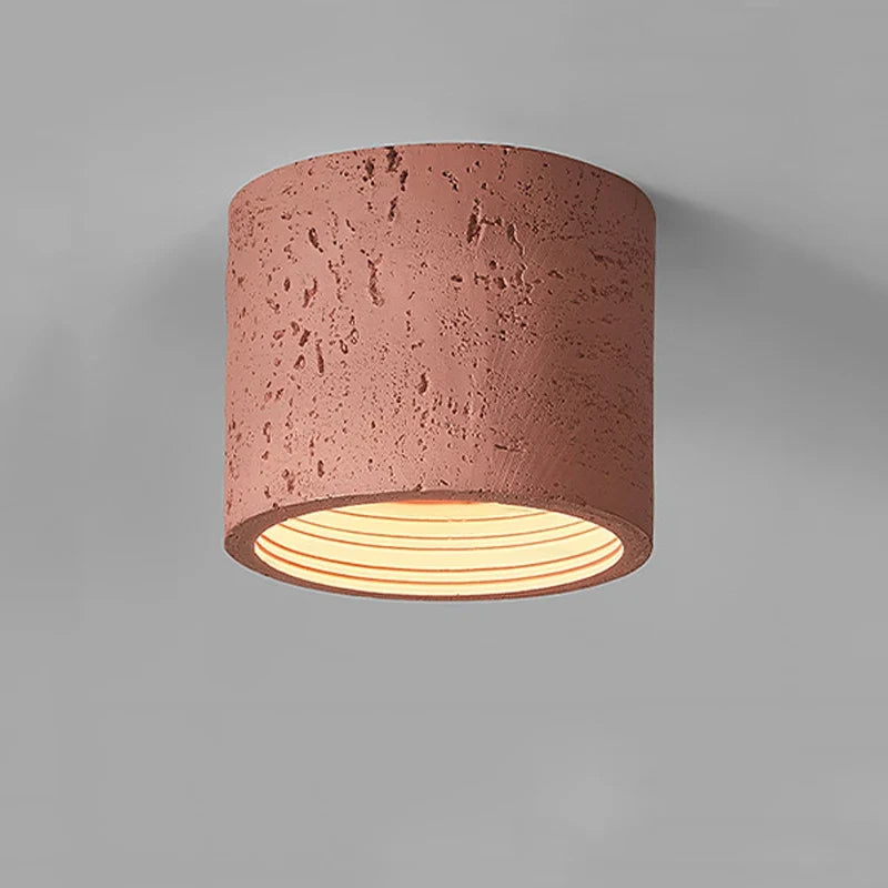 Spot Wabi Sabi - lumineux Led en ciment rouge Octave Nocturne - Une Note Singulière dans le Décor