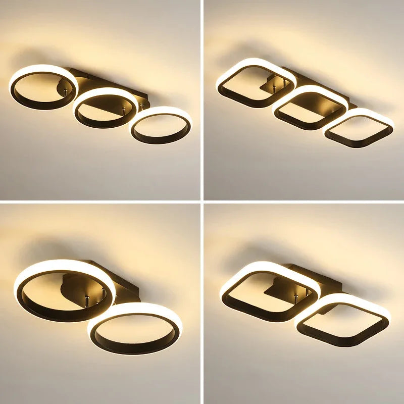 Plafonnier — LED moderne rond carré pour décoration intérieure