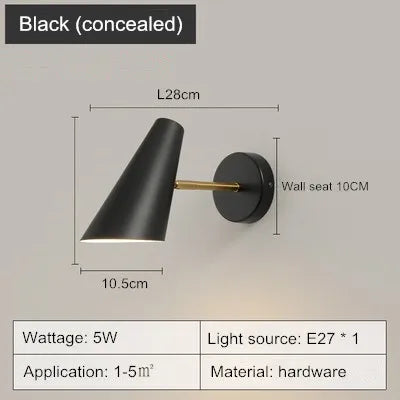 lampe de chevet nordique moderne avec interrupteur créatif et mobile